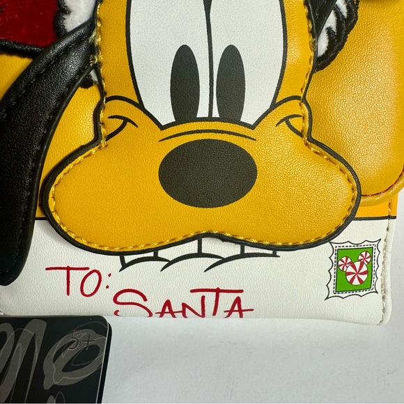 NWT. Loungefly Pluto Wallet Disney Santa Letters Zip Around Wallet. 6”x4” - Picture 4 of 14